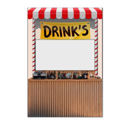 Painel Vazado Retangular Tema Drinks - 1771 - ESTAMPARIA NET 