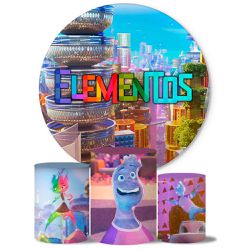 Trio Capas Cilindros + Painel Tema Elementos Veste Fácil - 9536 - ESTAMPARIA NET 