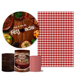 Trio Capas + Painéis Casado Tema Feijoada 3 - 1680 - ESTAMPARIA NET 