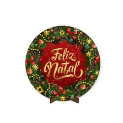 Painel Redondo 50x50 Feliz Natal 2 - IMZ16 - ESTAMPARIA NET 