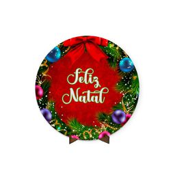 Painel Redondo 50x50 Feliz Natal 8 - IMZ22 - ESTAMPARIA NET 
