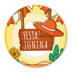Painel Redondo Tema Festa Junina 10 - 1682 - ESTAMPARIA NET 