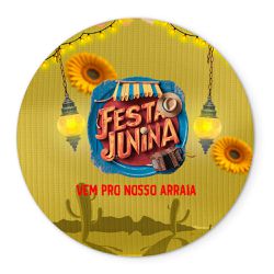 Painel Redondo Tema Festa Junina 11 - 1838 - ESTAMPARIA NET 