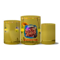 Trio Capas Cilindro Tema Festa Junina 11 - 1838 - ESTAMPARIA NET 