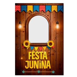 Painel Retangular Vazado Tema Festa Junina 3 - 1686 - ESTAMPARIA NET 