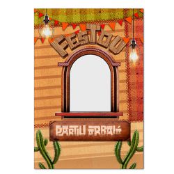 Painel Vazado Retangular Tema Festou Arraia - 1817 - ESTAMPARIA NET 