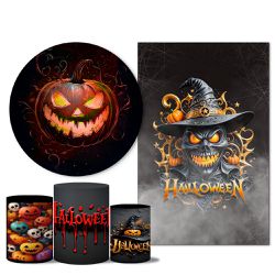 Trio Capas + Painéis Casado Tema Halloween 10 - 1804 - ESTAMPARIA NET 