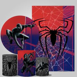 Trio Capas + Painéis Casado Tema Homem Aranha Preto Veste Fácil - 9506 - ESTAMPARIA NET 