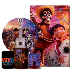 Kit Casado Veste Fácil Trio de Capas Cilindros + Painel Redondo + Painel Retangular Tema A vida é uma Festa - 9556 - ESTAMPARIA NET 