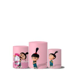 Trio Capas Cilindro Tema Agnes Meu Malvado Favorito Veste Fácil - 9524 - ESTAMPARIA NET 