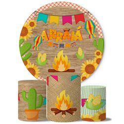 Kit Painel Cilindro Tema Arraia - 1867 - ESTAMPARIA NET 