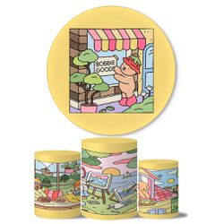 Trio Capas Cilindros + Painel Veste Fácil Bobbie Goods Amarelo - 1936 - ESTAMPARIA NET 
