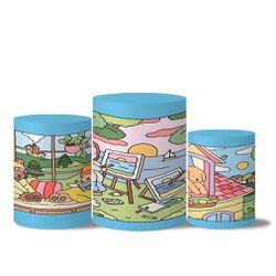 Trio Capas Cilindros Veste Fácil Bobbie Goods Azul - 1908 - ESTAMPARIA NET 