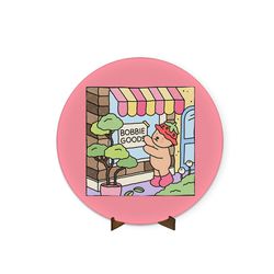 Painel Redondo 50x50 Bobie Goods Rosa - 1907 - ESTAMPARIA NET 
