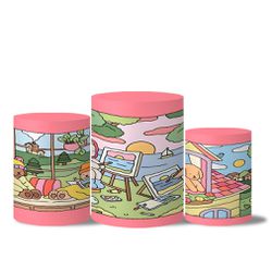Trio Capas Cilindros Veste Fácil Bobbie Goods Rosa - 1907 - ESTAMPARIA NET 