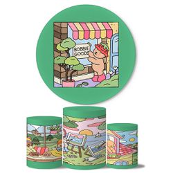 Trio Capas Cilindros + Painel Veste Fácil Bobbie Goods Verde - 1938 - ESTAMPARIA NET 