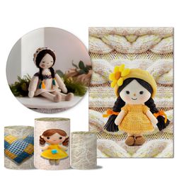 Trio Capas + Painéis Casado Veste Fácil Boneca De Pano - 1910 - ESTAMPARIA NET 