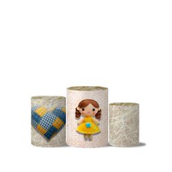 Trio Capas Cilindros Veste Fácil Boneca De Pano - 1910 - ESTAMPARIA NET 