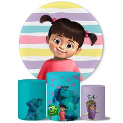 Trio de Capas Cilindros + Painel Veste Fácil Tema Boo Monstros SA - 9510 - ESTAMPARIA NET 