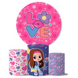 Trio de Capas Cilindros + Painel Veste Fácil Tema Cacau Haxkar 6 - 7677 - ESTAMPARIA NET 