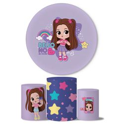 Trio de Capas Cilindros + Painel Veste Fácil Tema Cacau Haxkar 2 - 1875 - ESTAMPARIA NET 