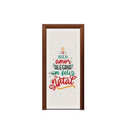 Capa De Porta Veste Fácil Decorativa Tema Feliz Natal 20 - 1967 - ESTAMPARIA NET 