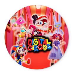 Painel Redondo Veste Fácil C/ Elástico 1,50x1,50 Tema Circo Digital - 9512 - ESTAMPARIA NET 