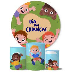 Trio Capas Cilindros + Painel Tema Dia das Crinças 11 - 1880 - ESTAMPARIA NET 