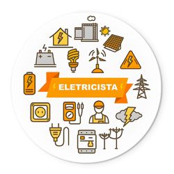 Painel Redondo Veste Fácil C/ Elástico Eletricista - 1893 - ESTAMPARIA NET 