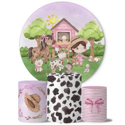 Trio Capas Cilindros + Painel Veste Fácil Fazendinha 11 - 1869 - ESTAMPARIA NET 