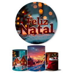 Trio Capas Cilindros + Painel Veste Fácil Feliz Natal 20 - 1967 - ESTAMPARIA NET 