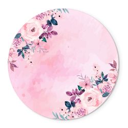 Painel Redondo Abre Fácil Pegue Monte Flores - Floral 14 - ESTAMPARIA NET 