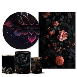 Trio Capas + Painéis Casado Veste Fácil Floral Dark - 1924 - ESTAMPARIA NET 