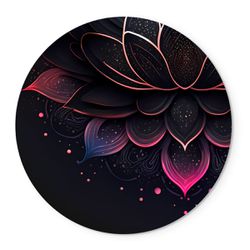 Painel Redondo Veste Fácil C/ Elástico Floral Dark - 1924 - ESTAMPARIA NET 