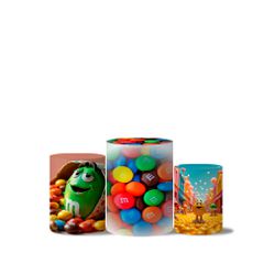 Trio Capas Cilindros Tema M&M's - 1197 - ESTAMPARIA NET 