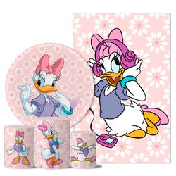 Kit Casado Veste Fácil Trio de Capas Cilindros + Painel Redondo + Painel Retangular Tema Margarida - 9515 - ESTAMPARIA NET 