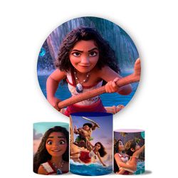 Trio Capas Cilindros + Painel Tema Moana 2 - 9600 - ESTAMPARIA NET 