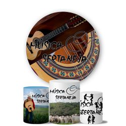 Trio Capas Cilindros + Painel Tema Musica Sertaneja - 1176 - ESTAMPARIA NET 
