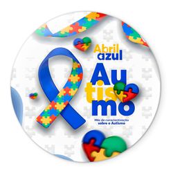 Painel Redondo Veste Fácil C/ Elástico 1,50x1,50 Tema Abril Azul - 7632 - ESTAMPARIA NET 