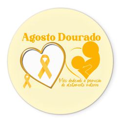Painel Redondo Veste Fácil C/ Elástico 1,50x1,50 Tema Agosto Dourado - 7640 - ESTAMPARIA NET 
