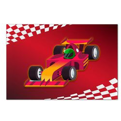 Painel Retangular Horizontal 2,20x1,50 Tema Carro De Corrida 2 - 7556 - ESTAMPARIA NET 