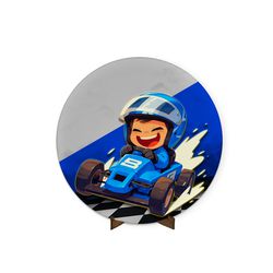 Painel Redondo 50x50 Veste Fácil C/ Elástico Tema Carro de Corrida 3 - 7557 - ESTAMPARIA NET 