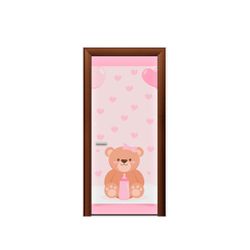 Capa De Porta Veste Fácil Decorativa Tema Chá de Bebê Menina - 7545 - ESTAMPARIA NET 