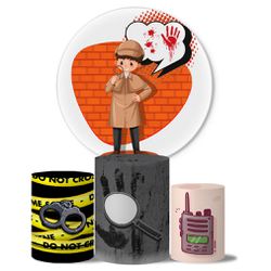 Trio de Capas Cilindros + Painel Veste Fácil Tema CSI - 7537 - ESTAMPARIA NET 