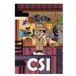 Painel Retangular Passa Varão 1,50x2,20 Tema CSI - 7537 - ESTAMPARIA NET 