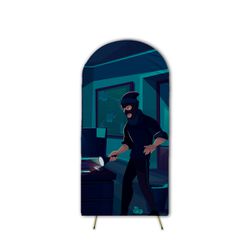  Capa de Painel Romano Veste Fácil C/ Elástico Tema CSI - 7537 - ESTAMPARIA NET 