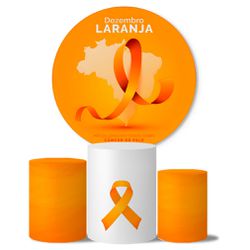 Trio de Capas Cilindros + Painel Veste Fácil Tema Dezembro Laranja - 7629 - ESTAMPARIA NET 