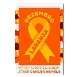 Painel Retangular Passa Varão 1,50x2,20 Tema Dezembro Laranja - 7629 - ESTAMPARIA NET 