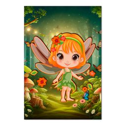 Painel Retangular Passa Varão 1,50x2,20 Tema Fadas Encantadas - 7549 - ESTAMPARIA NET 