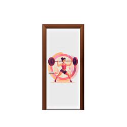 Capa De Porta Veste Fácil Decorativa Tema Fitness 2 - 7553 - ESTAMPARIA NET 